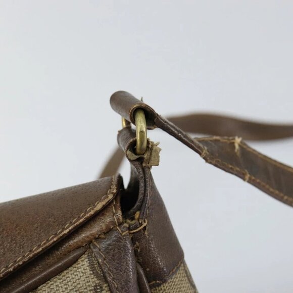 GUCCI GG Supreme Web Sherry Line Shoulder Bag PVC Leather Beige Red - Picture 9 of 15